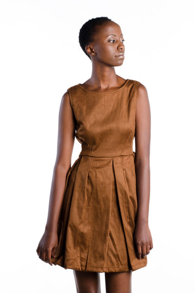 Gloria Wavamunno Skater Dress UK 10 / Black Suede Gloria Wavamunno Skater Dress UK 10 / Black Suede