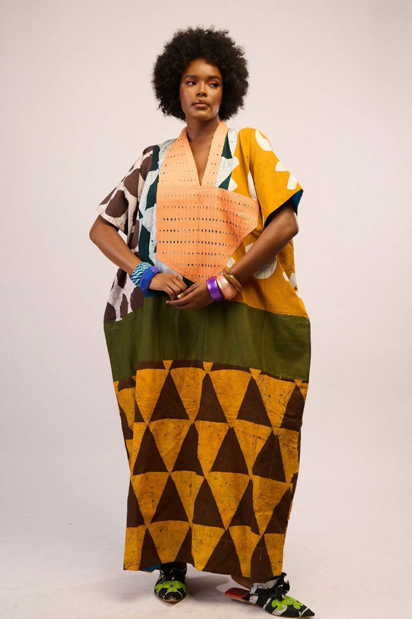 Dye Lab Yellow and Brown Agbada for Ichyulu