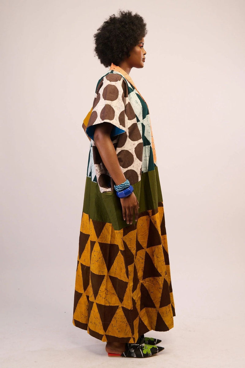 Dye Lab Yellow and Brown Agbada for Ichyulu