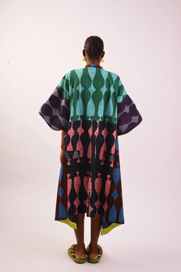 Dye Lab Dark Kimono Shirt Dress for Ichyulu
