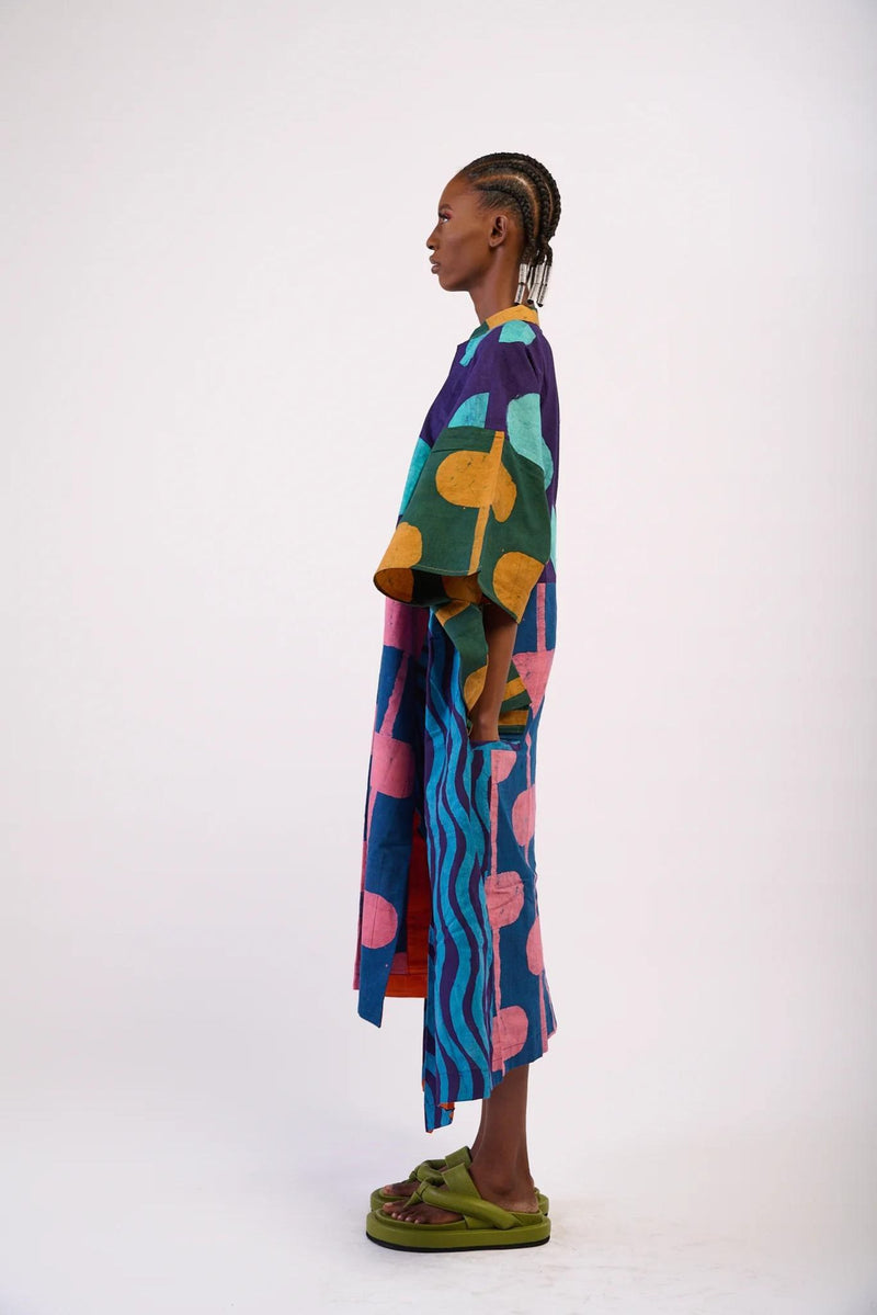 Dye Lab  Multi Colour Osaka Kimono Shirt Dress for Ichyulu