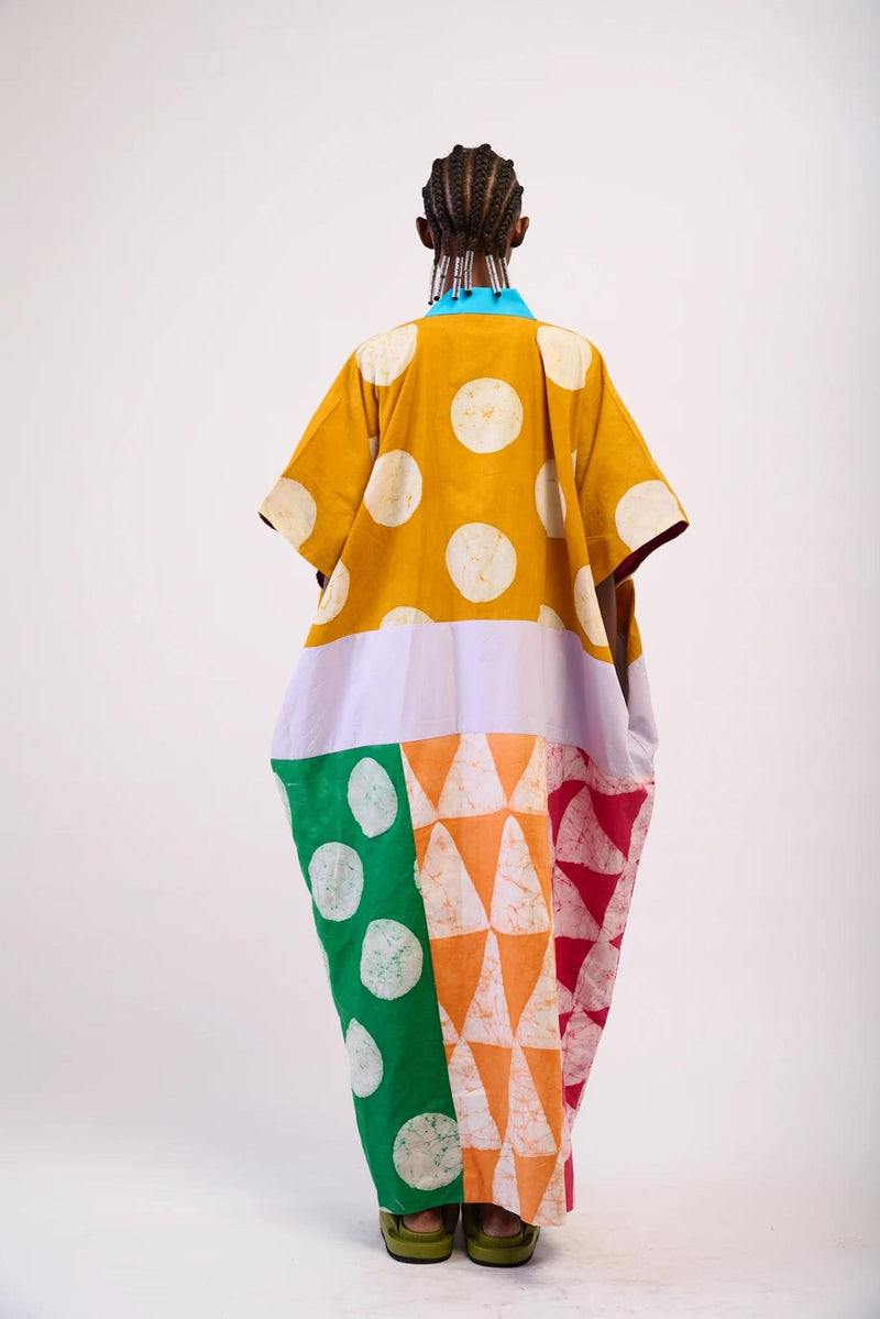 Dye Lab Golden Yellow  Multi Colour Agbada for Ichyulu