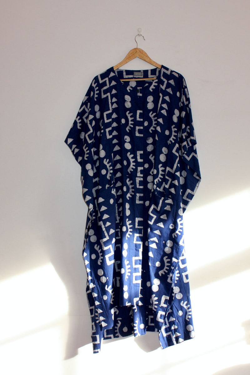 Kaftan Shirt Dress (Blue Mudeye)