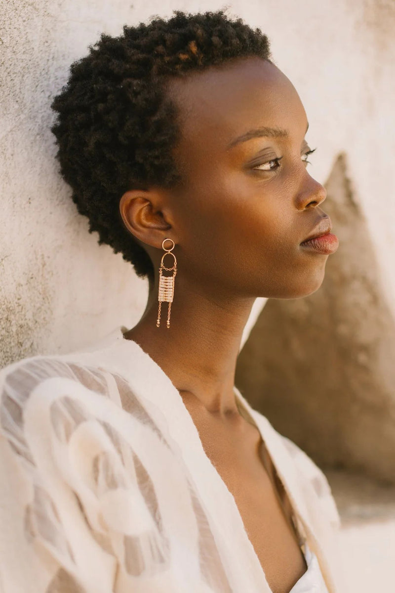 Sidai Beaded Olkaria Pendant Earrings for Ichyulu