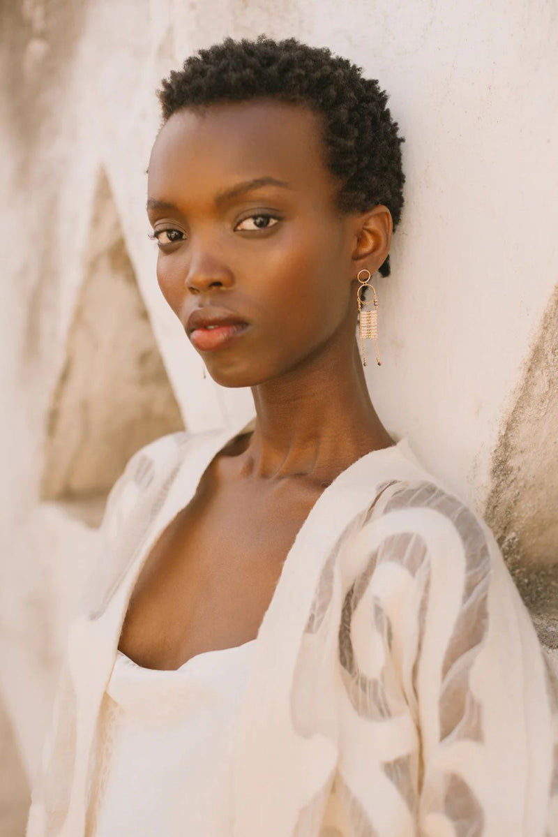Sidai Beaded Olkaria Pendant Earrings for Ichyulu
