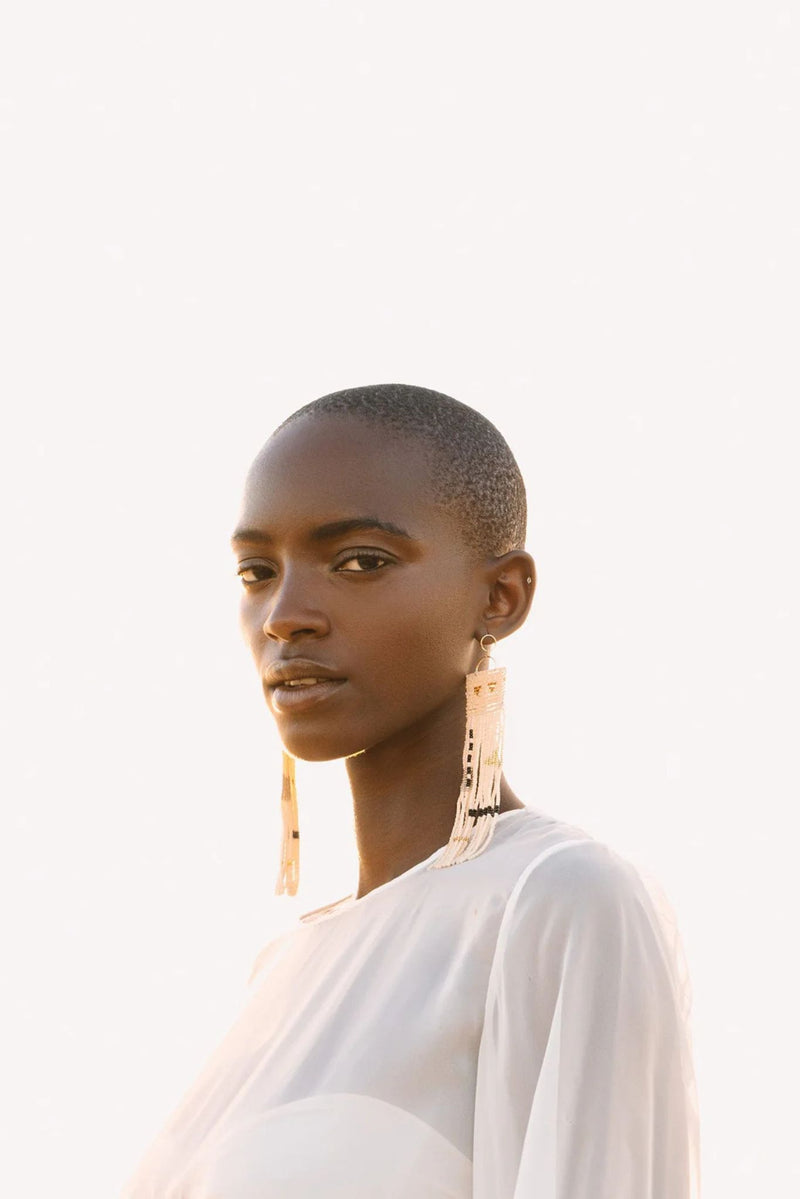Sidai Pembetatu Beaded Earrings for Ichyulu