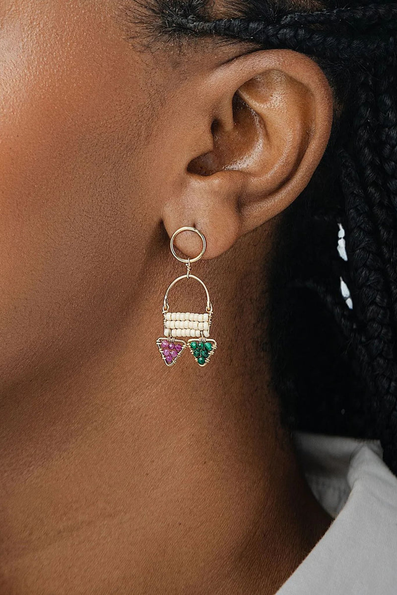 Sidai Designs Short Arched Pendant Earrings for Ichyulu