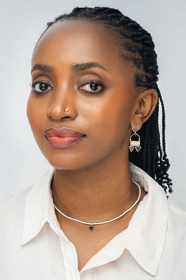 Sidai Designs Short Arched Pendant Earrings for Ichyulu