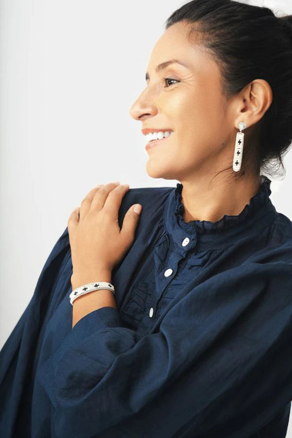 Sidai Silver Narrow Beaded Pendant for Ichyulu