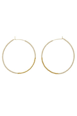 Sidai Design Taupe Large Hoops Earrings for Ichyulu