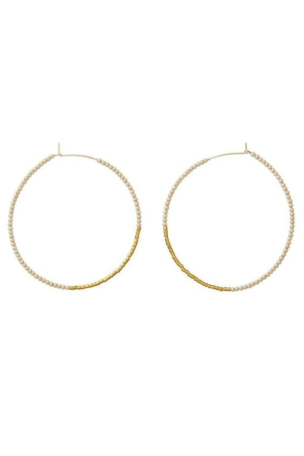 Sidai Design Taupe Large Hoops Earrings for Ichyulu