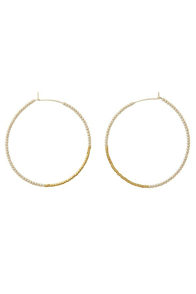 Sidai Design Taupe Large Hoops Earrings for Ichyulu