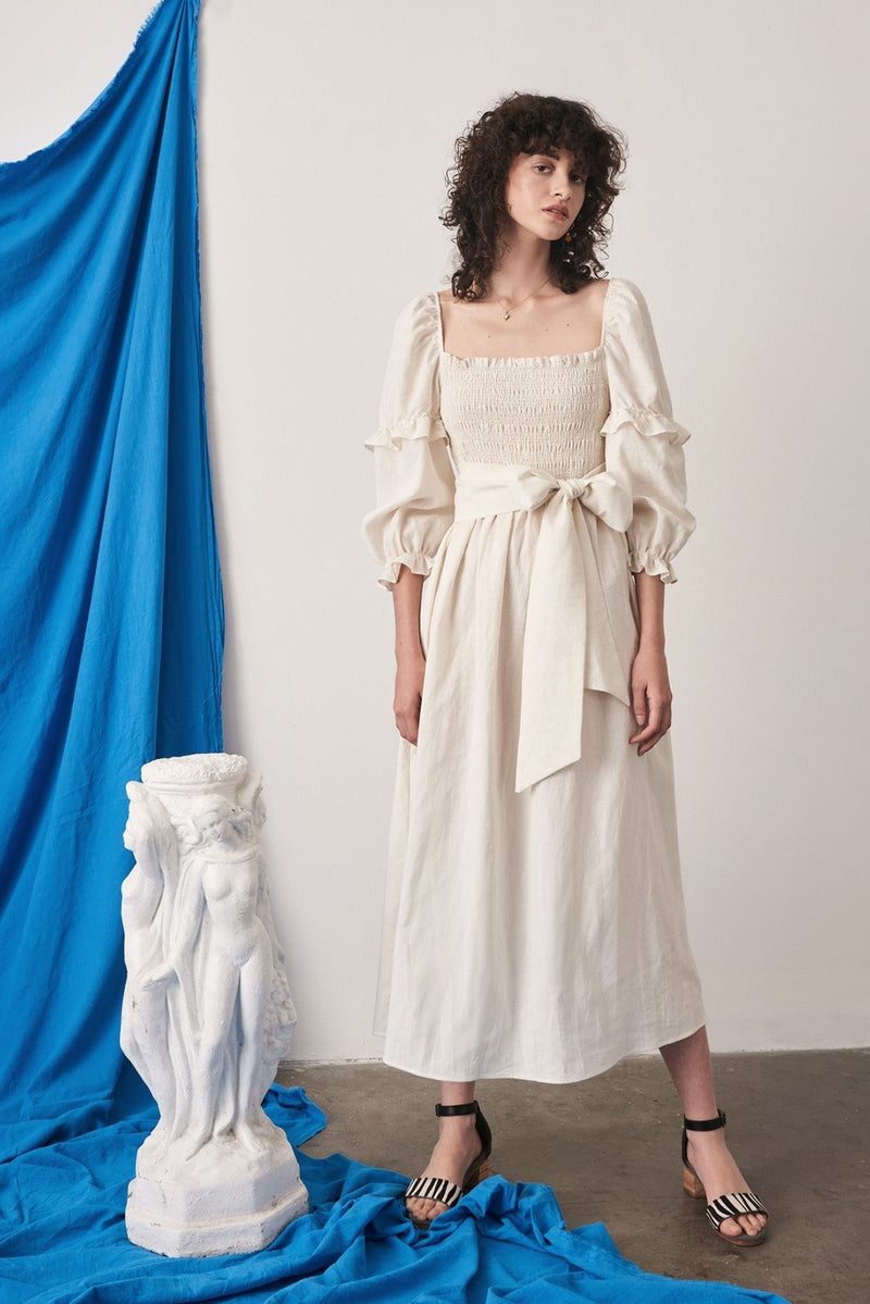 Natural Midi Length Dress by Asha Eleven