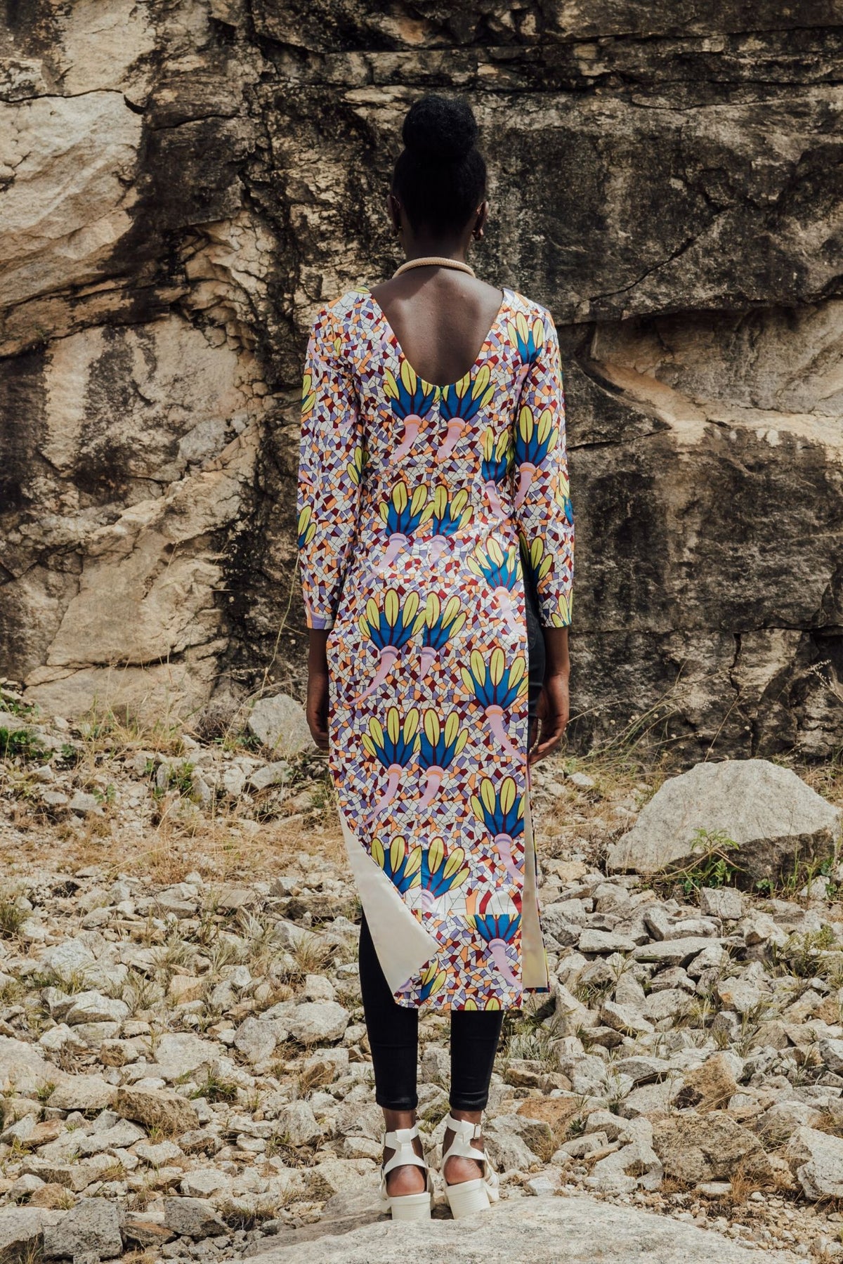 sachin and babi light blue dress Modified Kitenge Fabric
