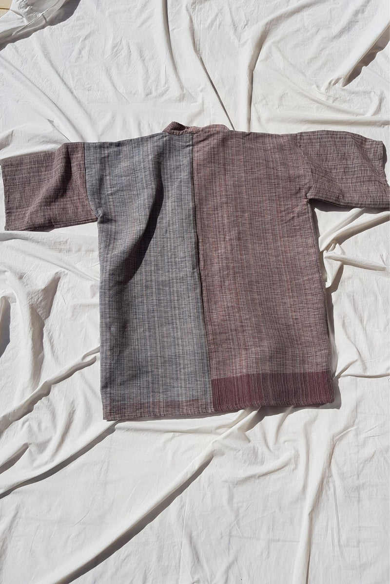Handwoven cotton jacket by Fozia Endrias for Ichyulu