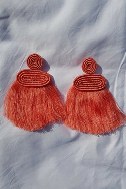 Pink Kobwa Tassel Earrings