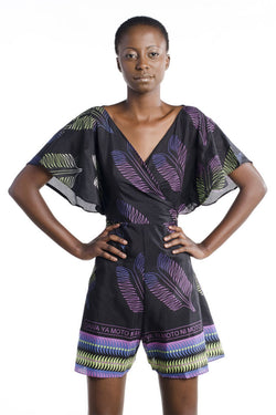 Black Poa Playsuit – Ichyulu - Main Image