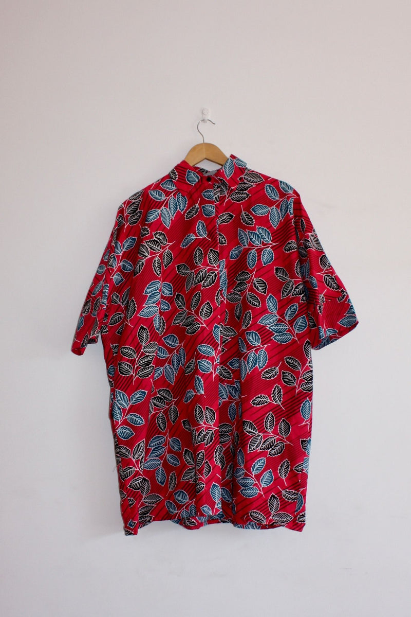Cocoon Shirt Dress made in Kenya from kitenge