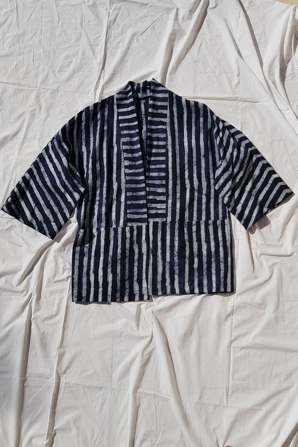 Lokol jacket made from striped batik fabric in Kenya
