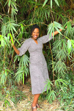 Lokol Midi V Neck Dress Made in Kenya