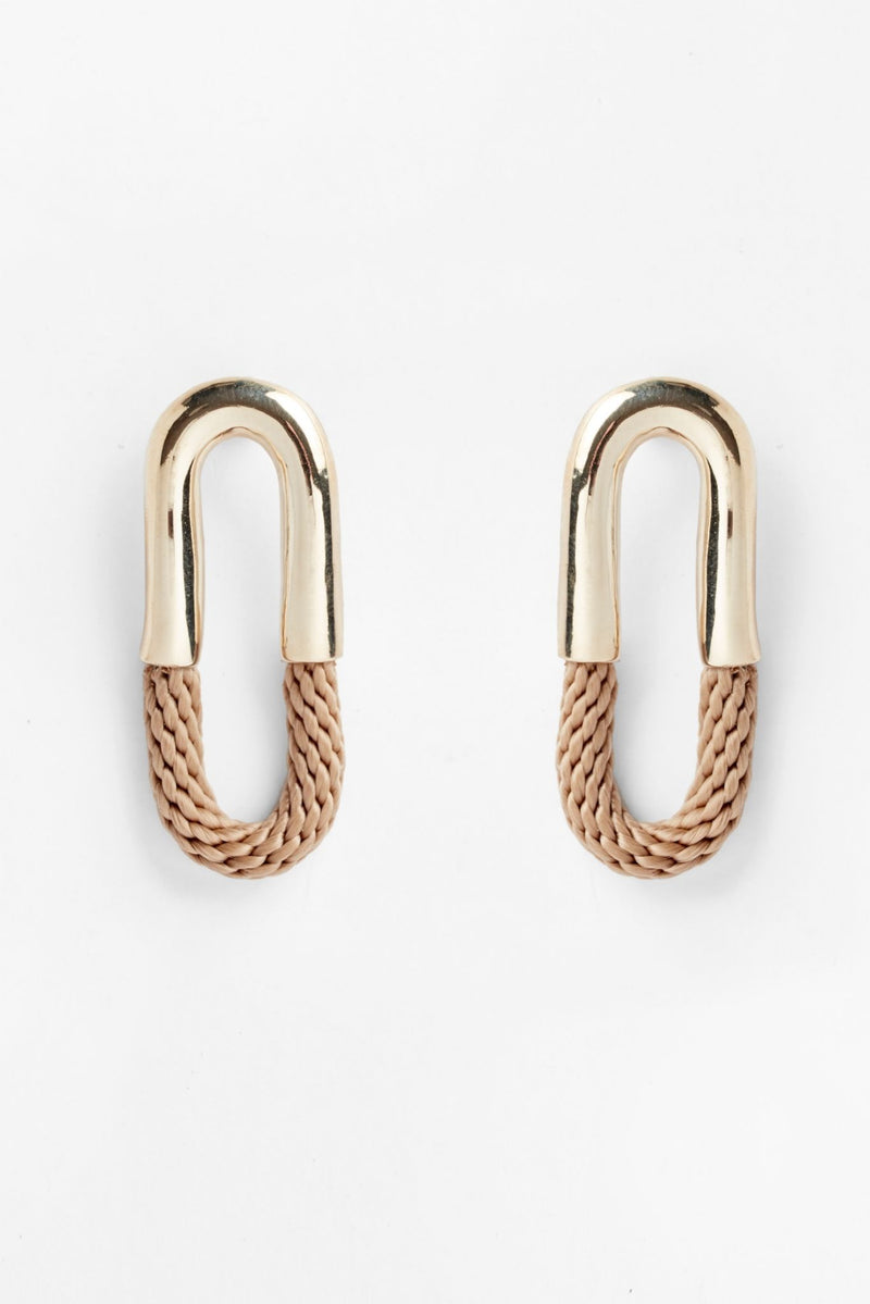 Pichulik Curved Brass Hoop Earrings for Ichyulu