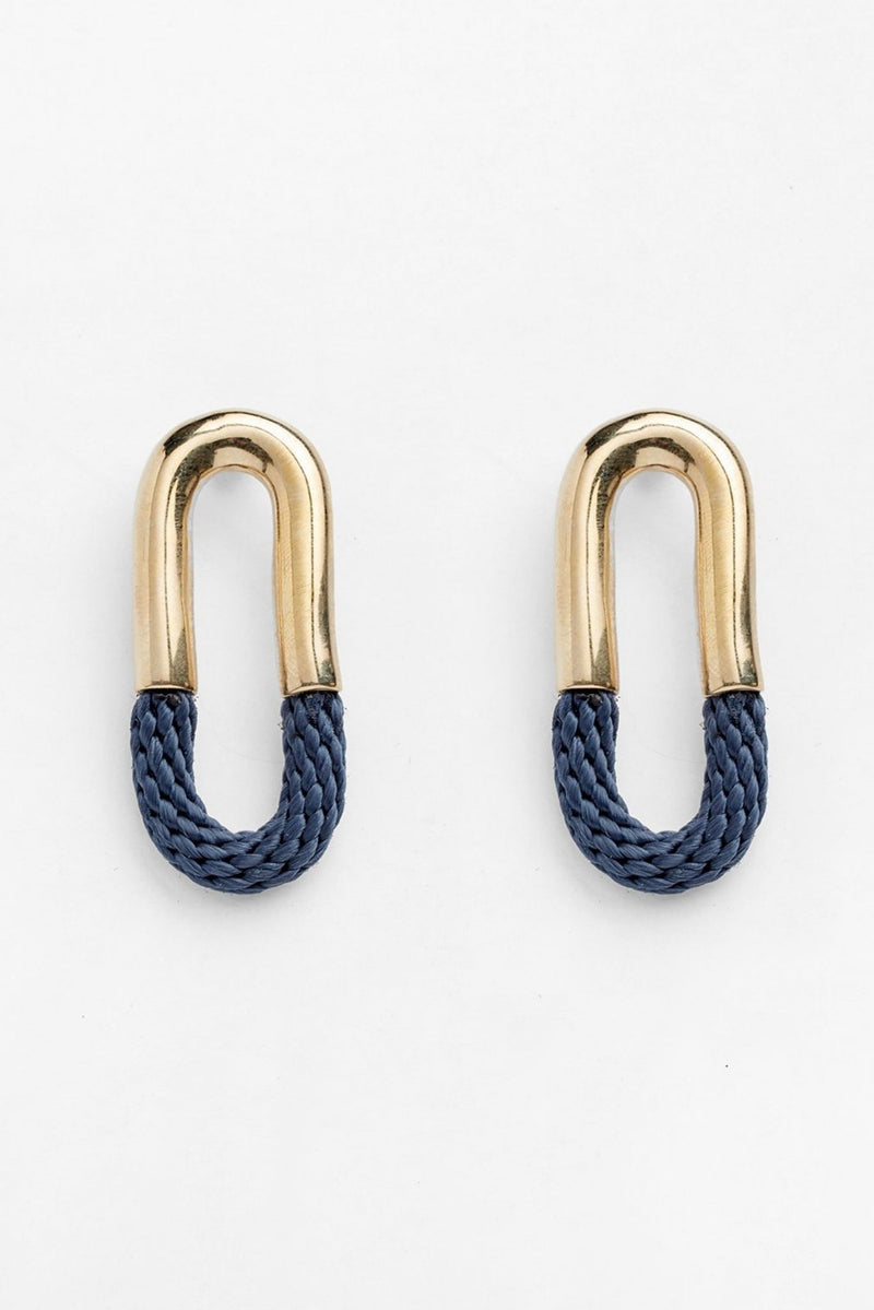 Curved Brass Hoop Earrings for Ichyulu