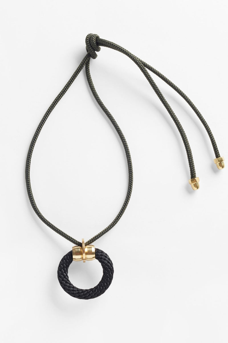 Pichulik Rope Pendant with brass embellishments