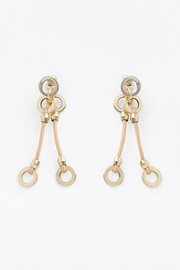 Pichulik Rope and Brass Disk Earrings