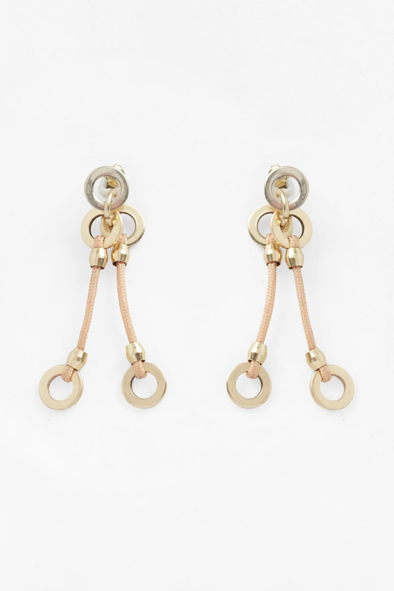 Pichulik Rope and Brass Disk Earrings