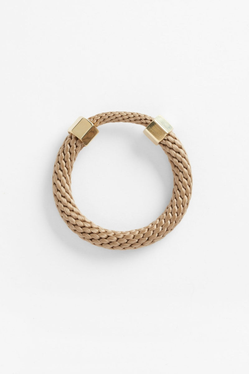 Pichulik Beige Rope Bracelet with brass