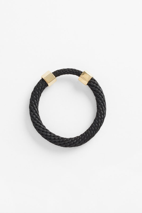 Pichulik Black Rope Bracelet with brass